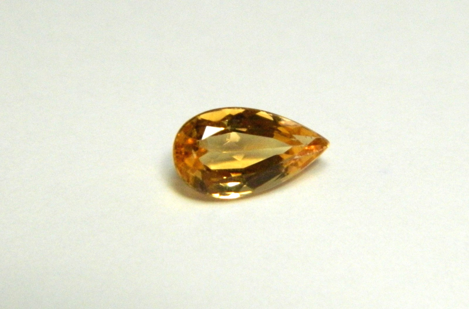 Imperial Topaz 1.05 Ct Clarity IF Pear Cut Natural Golden Brazil I198