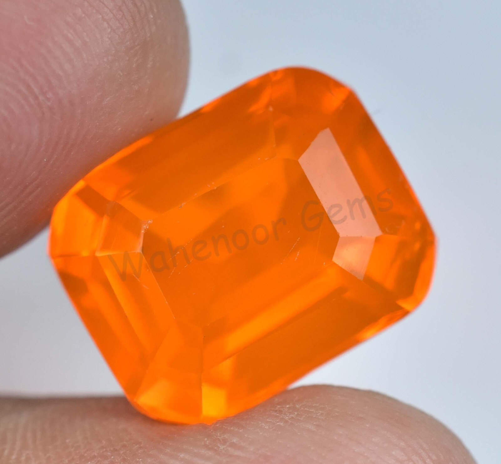 Natural Orange Opal 15.25 Ct Emerald Certified Unheated Welo Australian Gemstone