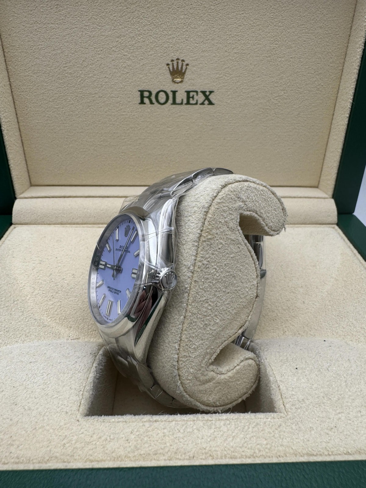Rolex Oyster Perpetual 41mm 124300 Custom Lavender Dial Box & Papers + Original