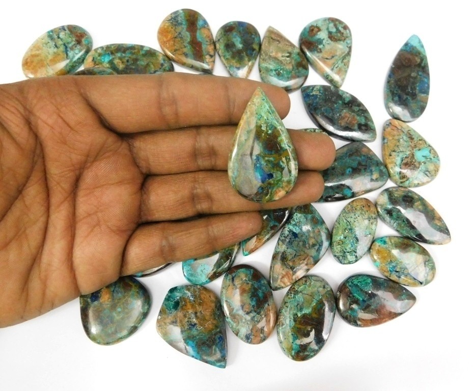 Natural Beautiful Shattuckite Cabochon Gemstone For Making Fancy Jewelry 71586