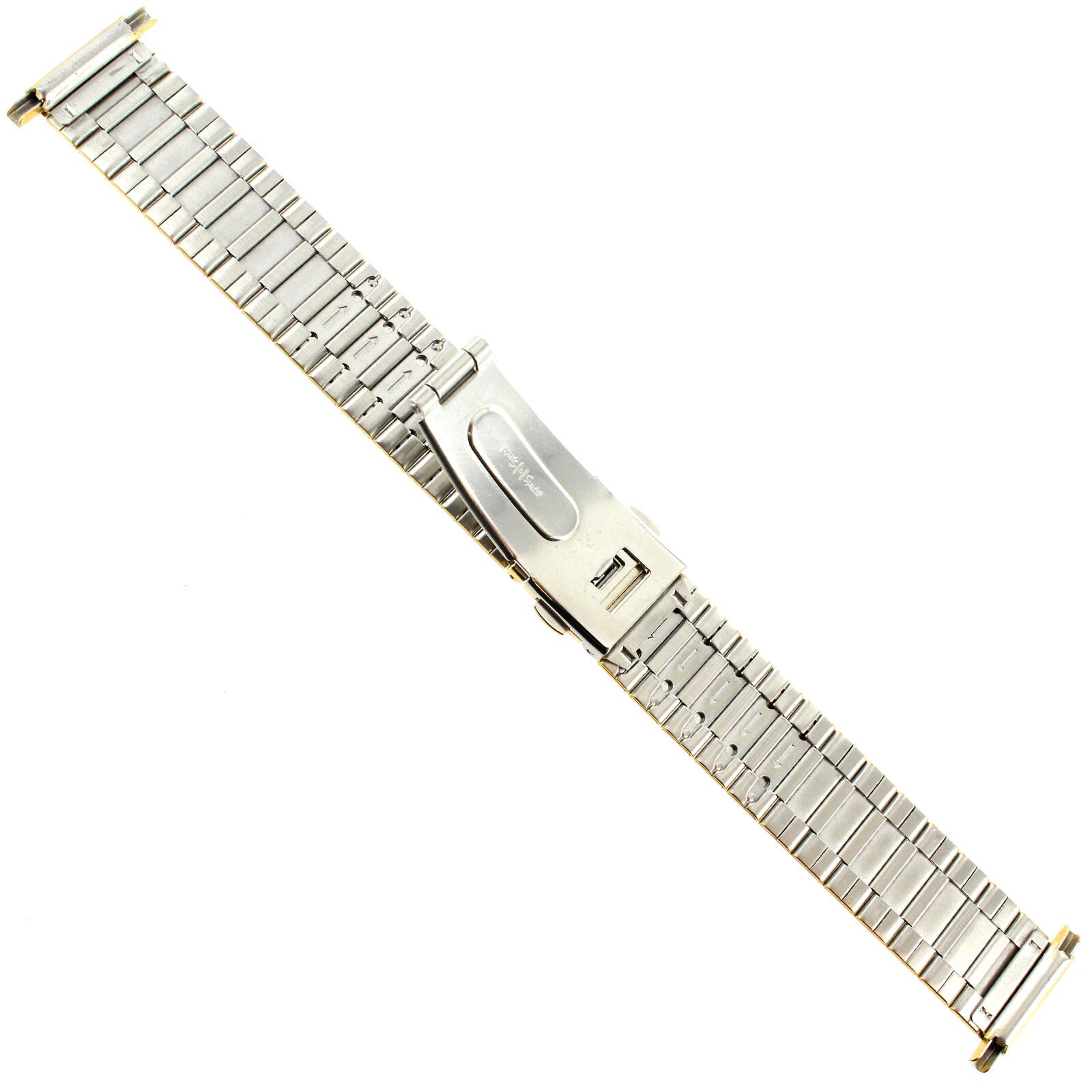 16-22mm Speidel Gold Tone Stainless Double Push Button Clasp Mens Band 1655/17