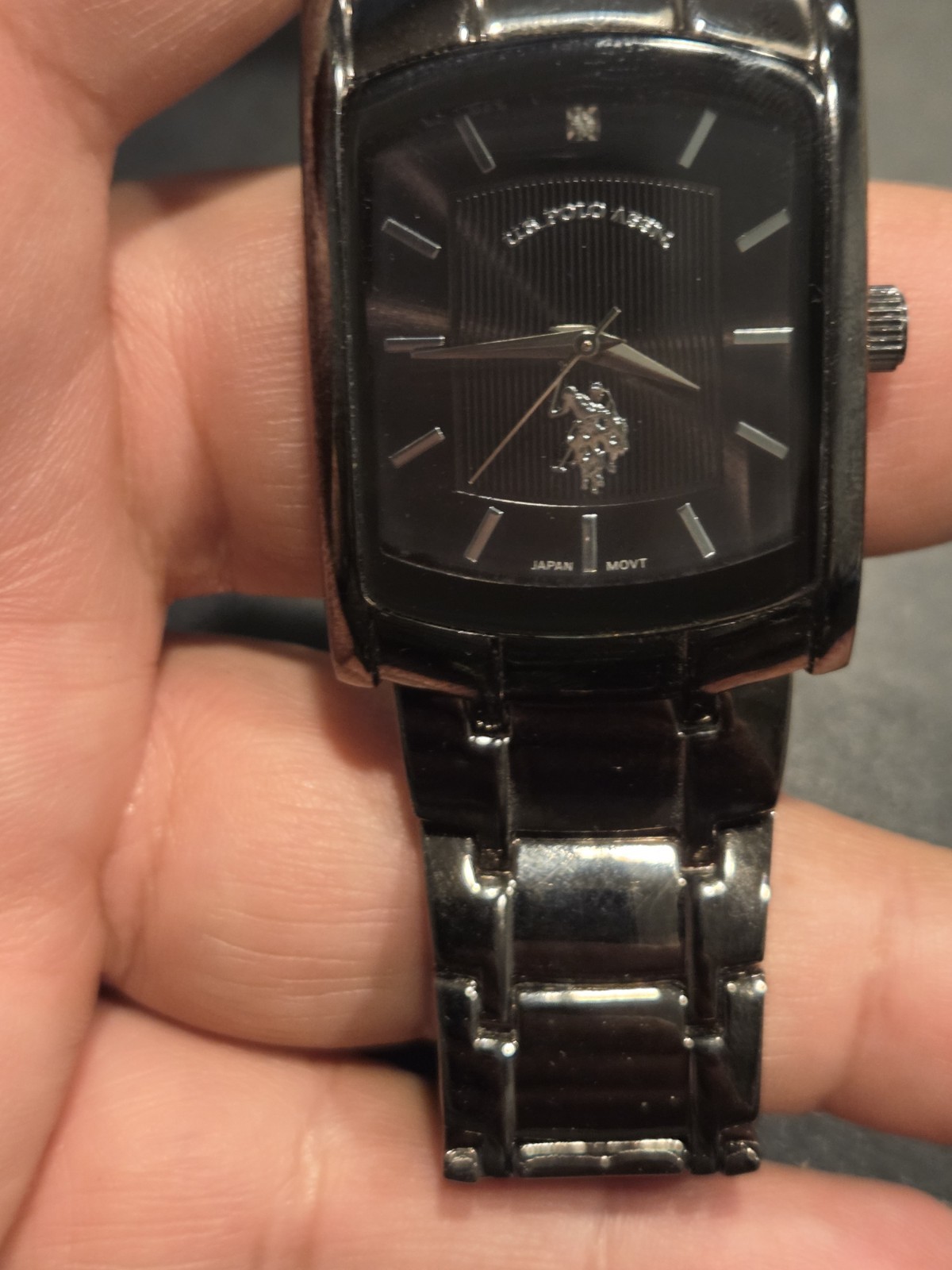 U.S. Polo Assn. Classic Men’s USC80198 Rectangular Black Dial Metal Watch C74