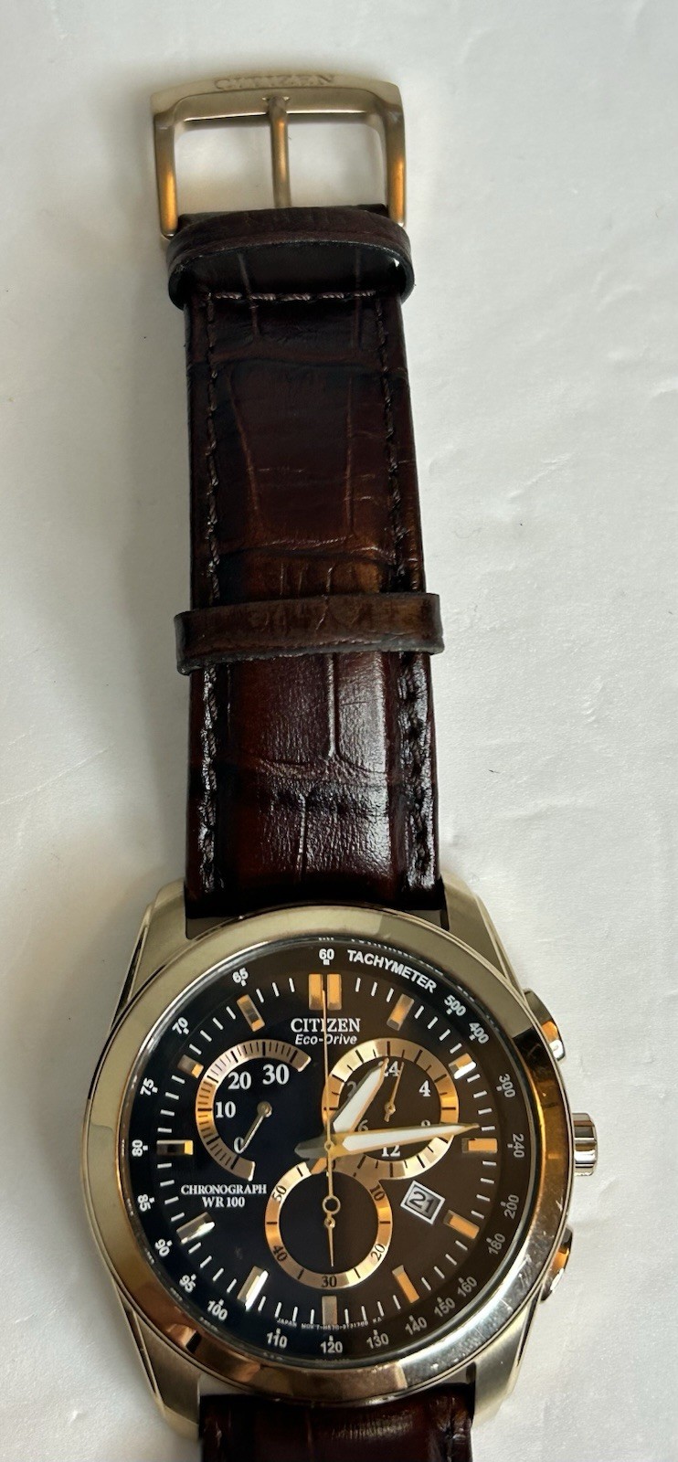 Citizen Eco-Drive Calendrier Men’s World Time Day-Date Rose Gold Watch 431051949