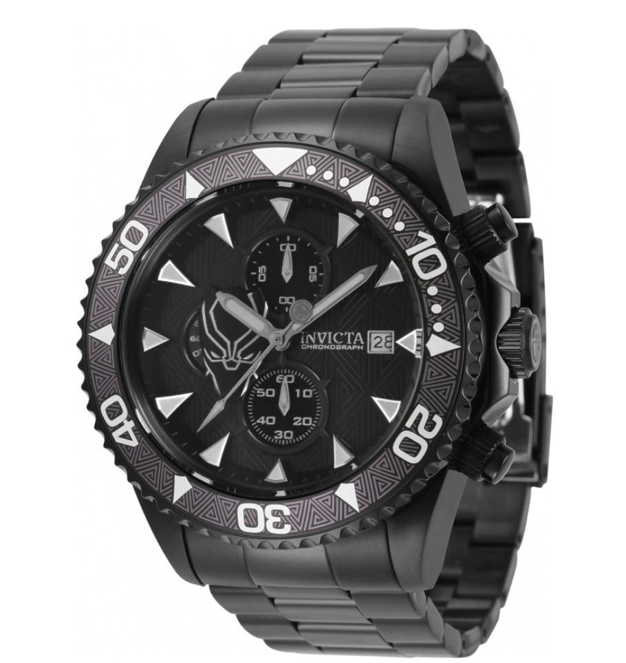 **Runs Slow** Invicta Marvel Black Panther Men’s 47mm Limited Chrono Watch 34627