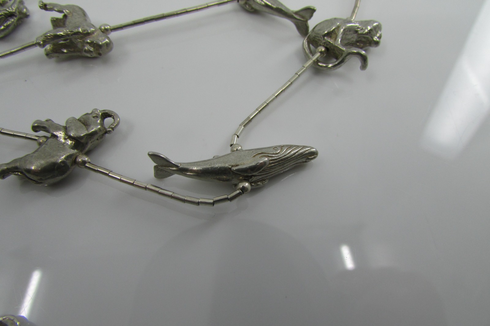 50g Endangered Species Survival Plan Sterling Silver Animal 925 Necklace 30”