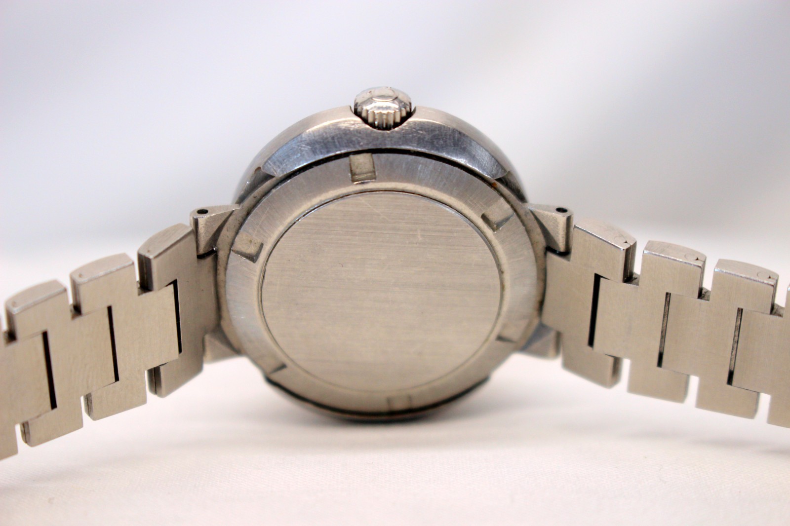 Ladies OMEGA GENEVE DYNAMIC Automatic Watch BLUE DIAL Signed Bracelet RUNNING!