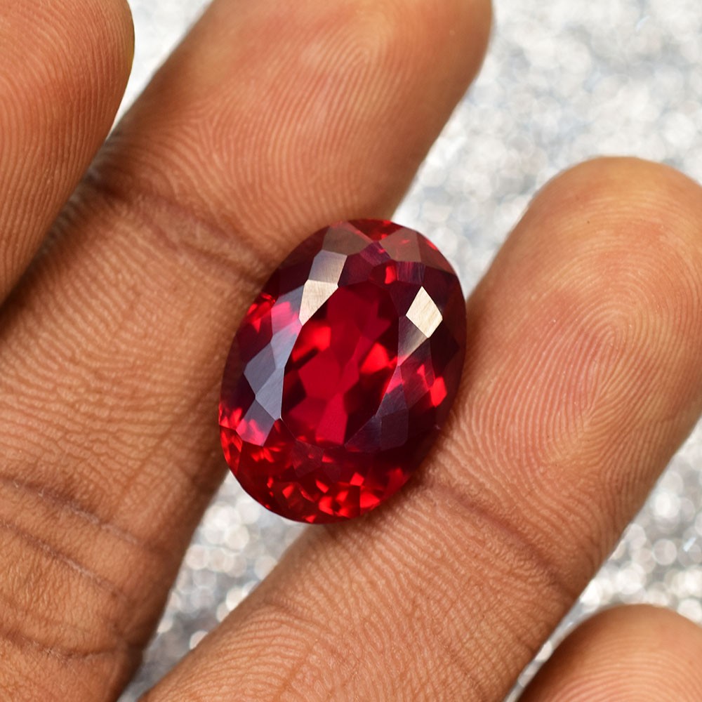 19.95 Ct Natural Red Ruby CERTIFIED Oval Shape STUNNING Loose Gemstone For Him