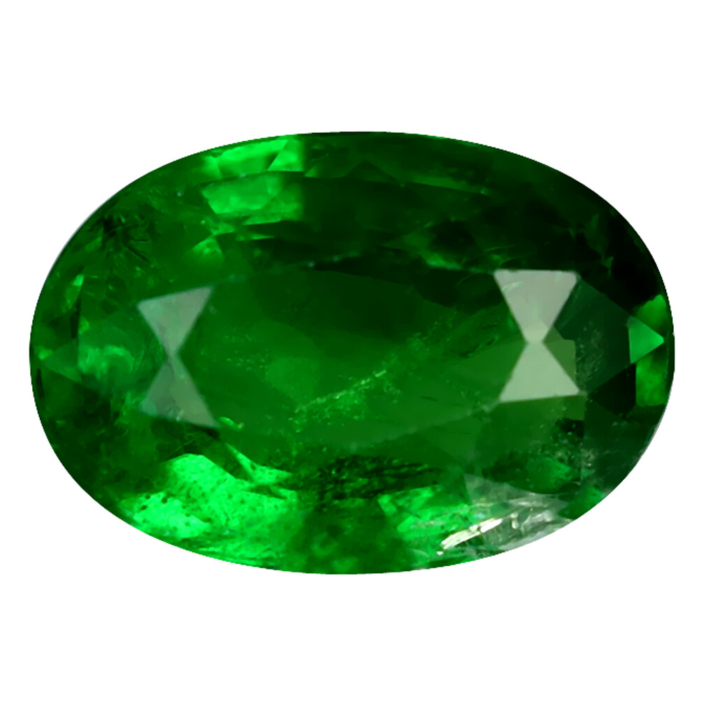 1.07 ct Lovely Oval Cut (8 x 5 mm) Tanzania Green Tsavorite Garnet Gemstone