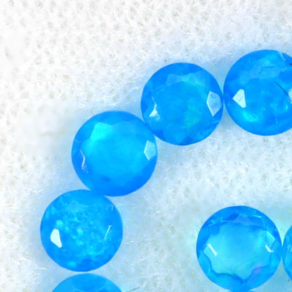 Round Cut Hot Rainbow Blue Fire Opal Ethiopia 20pcs 3.71ct 4mm Lot Gemstone Rare