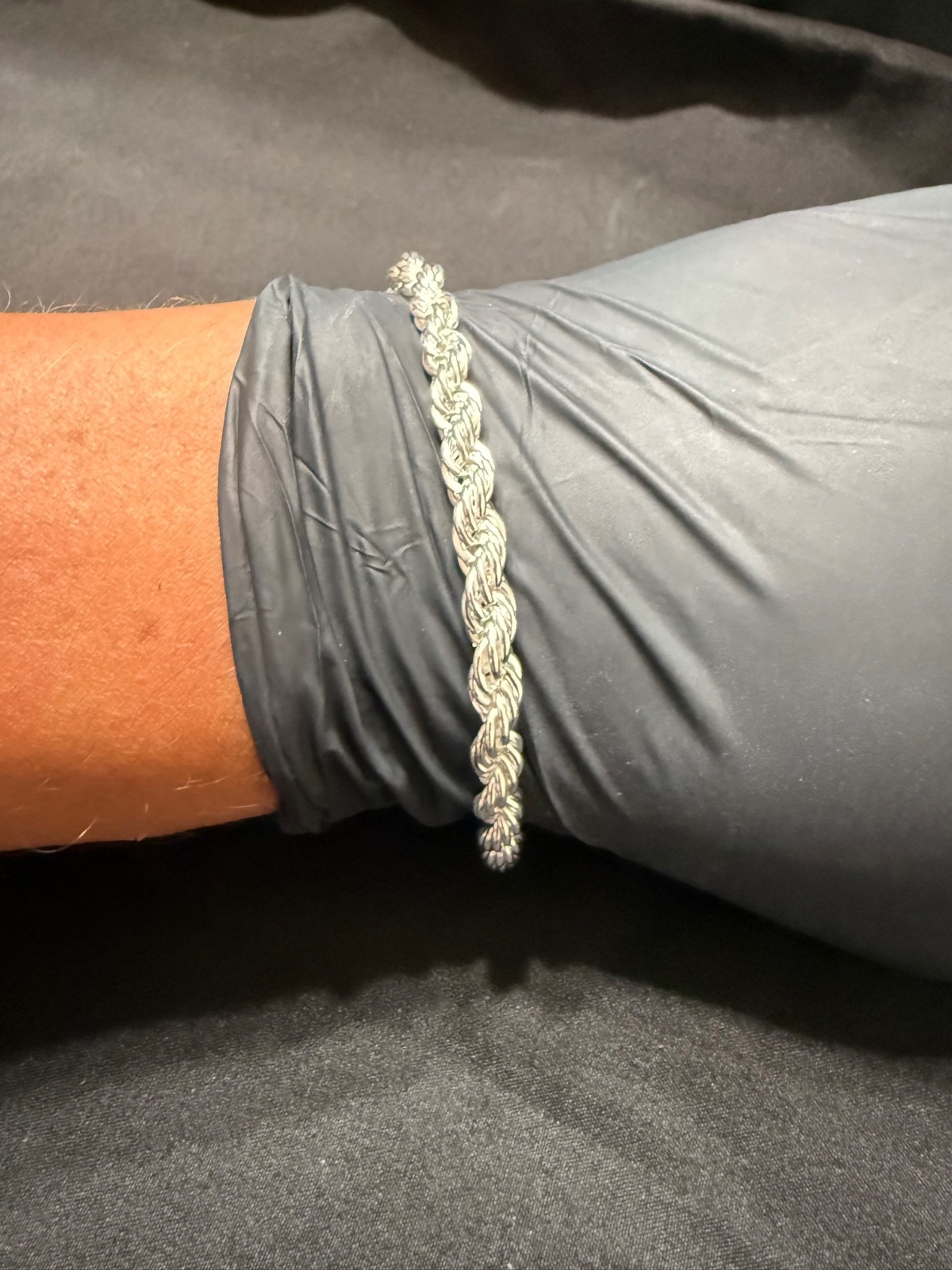 silver filled rope bracelet 9 inch 5mm lobster clasp
