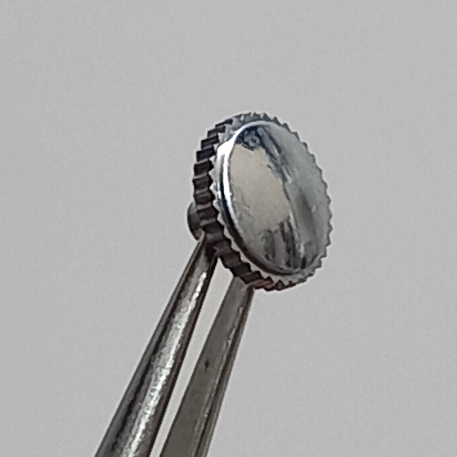Rare Steel 6.9mm Crown For Vintage 1940-60’s Swiss Chronographs Stem: 1mm TAP 9
