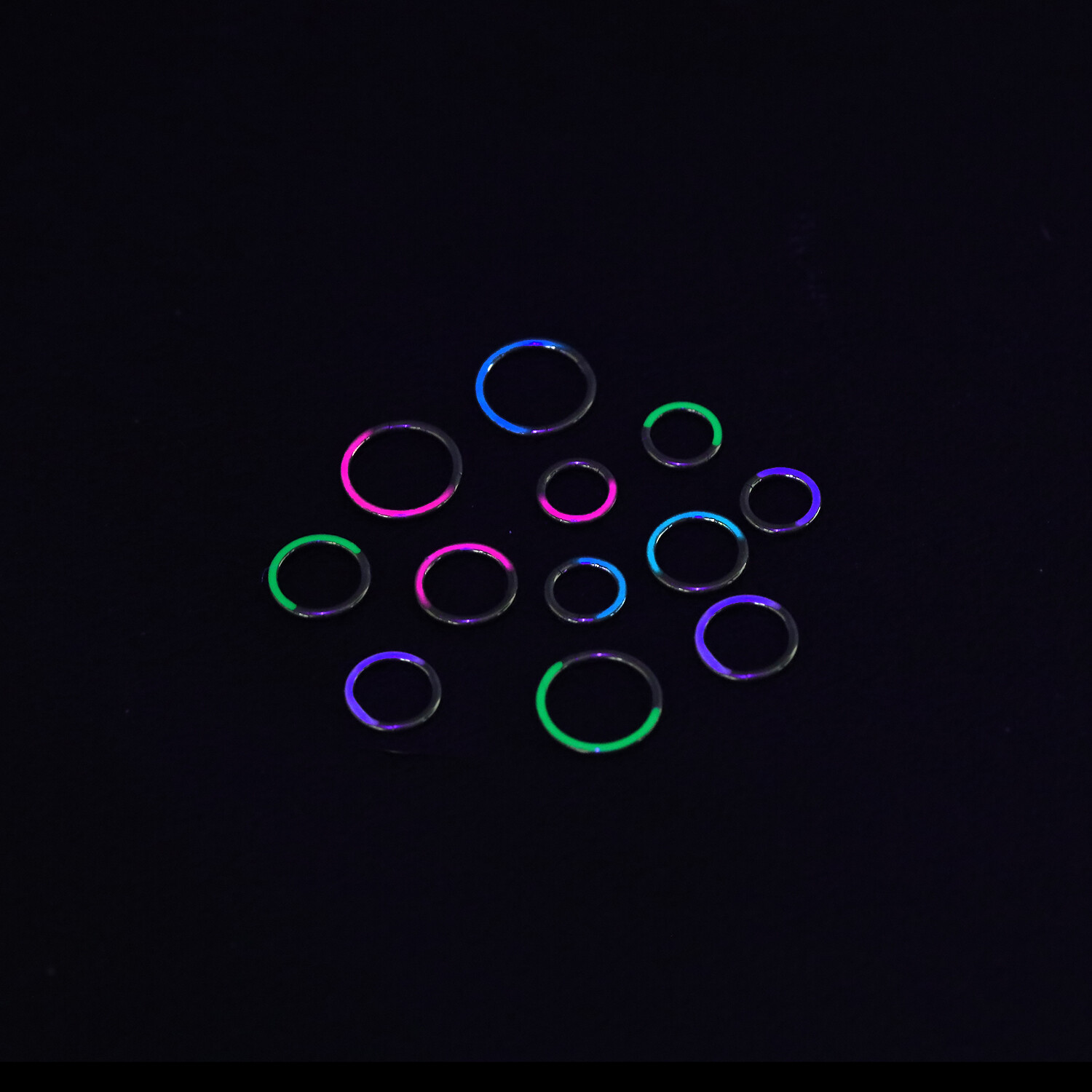1 Pc Titanium Hinged Nose Ring Glow in the Dark Septum Clicker Daith Earring 16g
