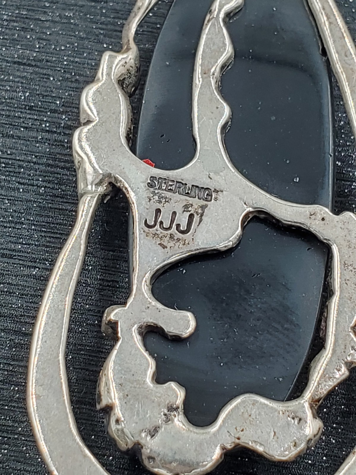 Native American Navajo Jeff James Jr. JJJ 925 Sterling Silver Pendant