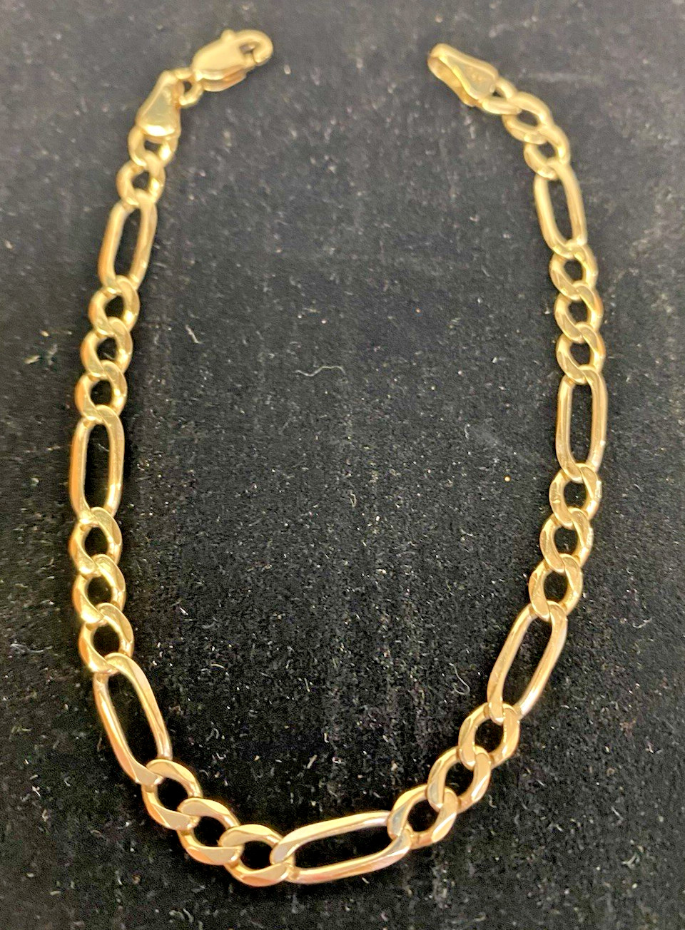 14kt Yellow Gold Figaro Bracelet 8″ 4.48mm 5.9g Classic Chain #1011242-2