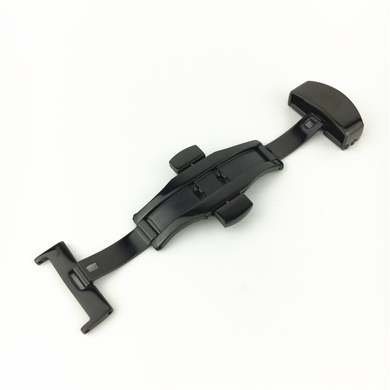 Stainless Steel Watch Clasp Double Push Butterfly Buckle 12 14 16 18 20 22mm
