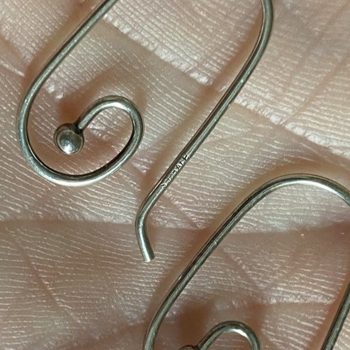 Sterling Silver Hoop Earrings 925 Minimalist Swirl ALE Stamp Jewellery Gift
