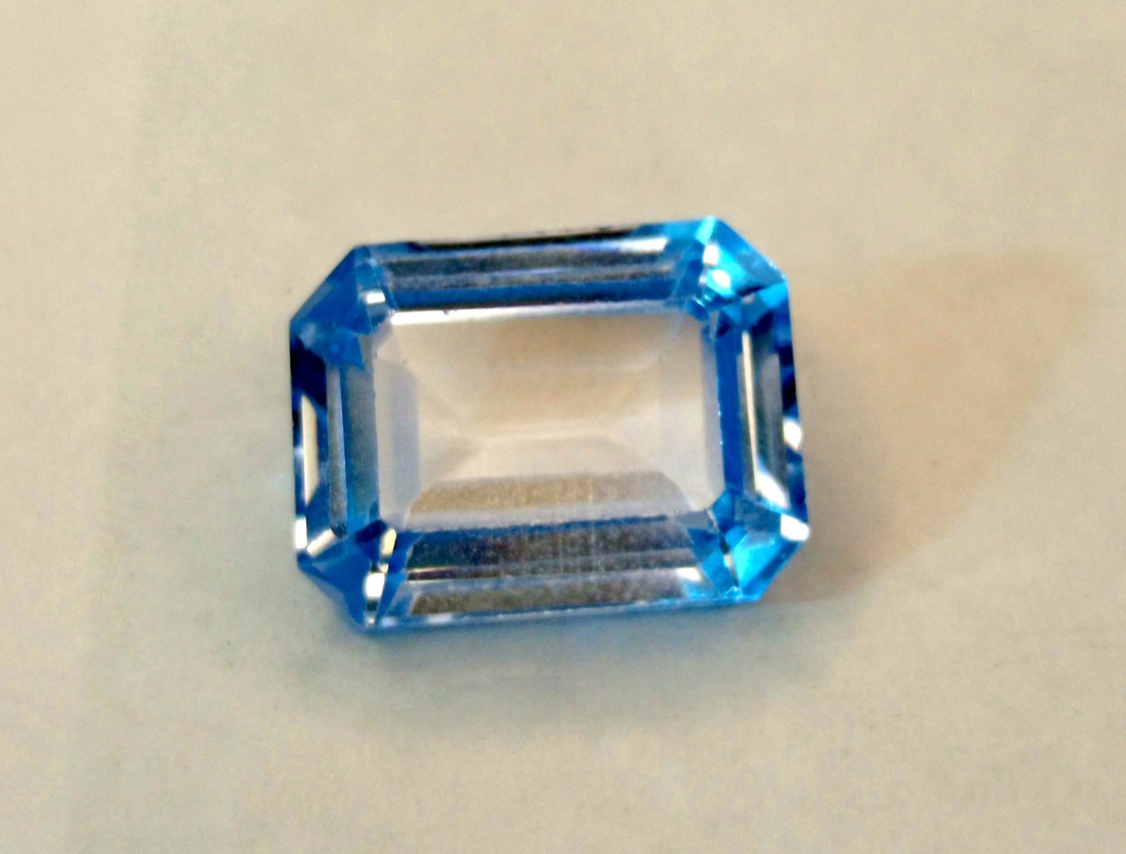 Blue Aquamarine Emerald Cut 15-17 Ct Natural Certified Loose Gemstone RK292