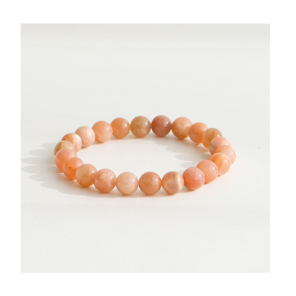 AAA Natural Sunstone Bracelet 8mm Healing Crystal Solar Energy Success Gemstone