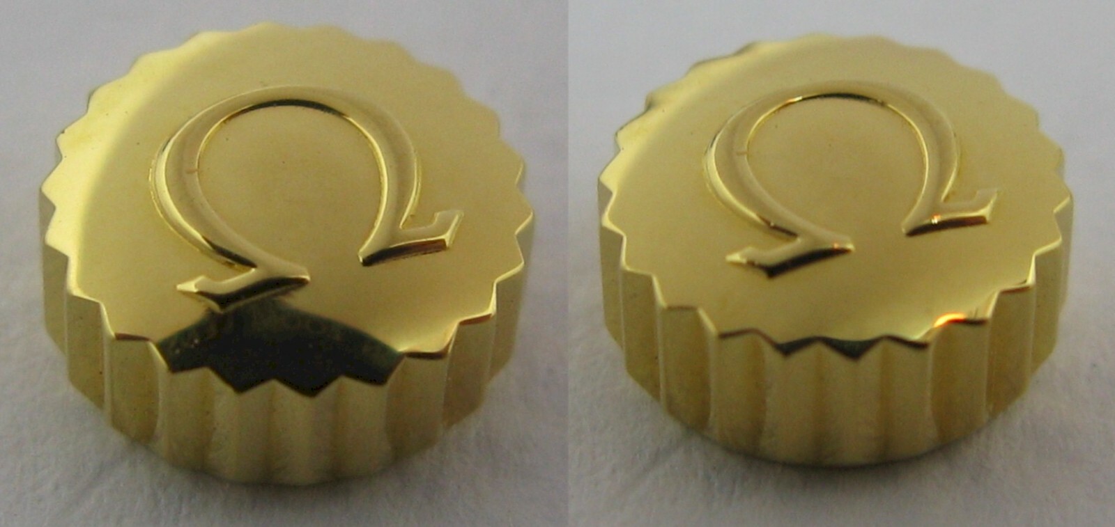 Omega crown in gold plated 069Sx42213 diameter 5.9 mm * Tap 10 *