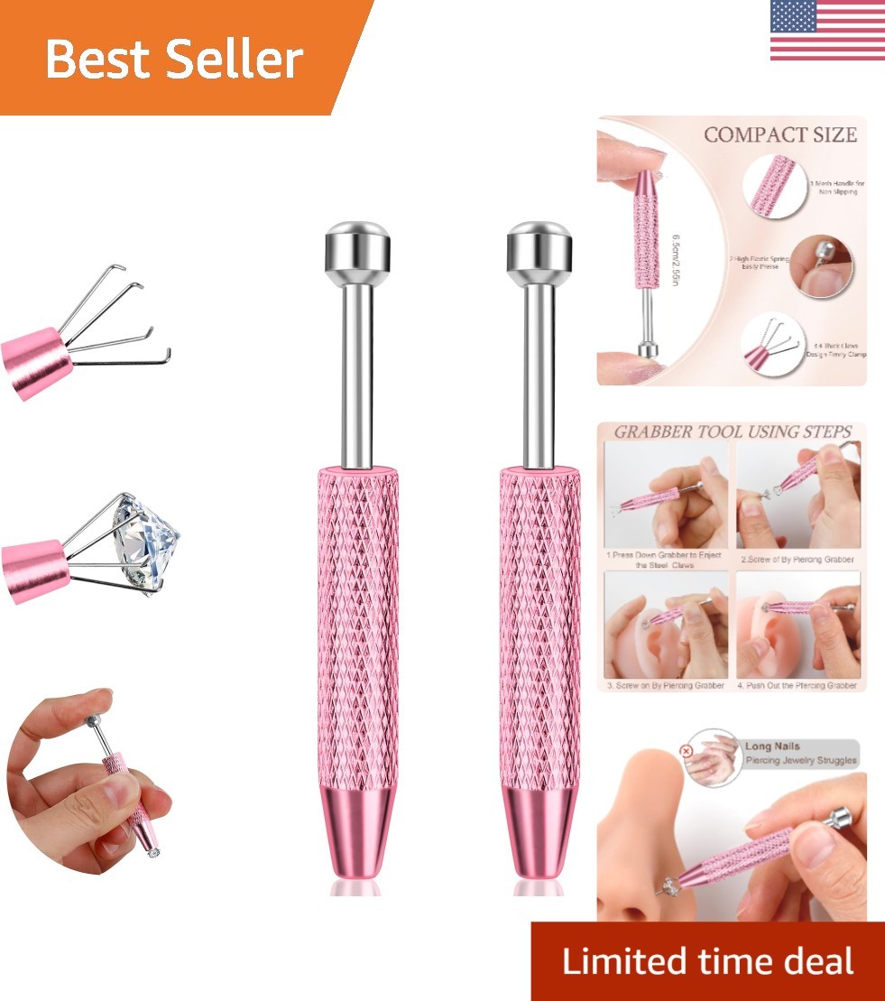 Durable 4 Claw Anti-Slip Jewelry Grabber Tools – Perfect for Piercing Changes