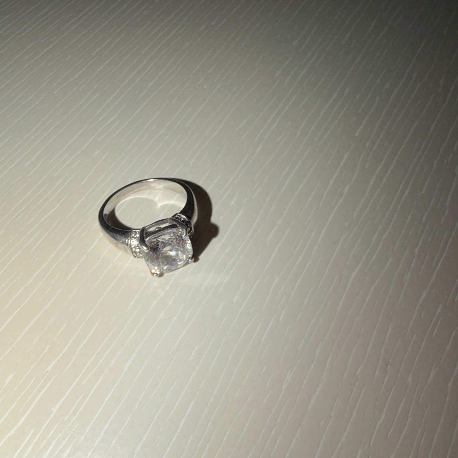 Oval White/Colorless Diamond Prong Set Engagement Ring Iron Women’s 6.5