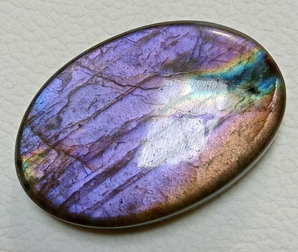 Top Unique Rare Fire Labradorite Gemstone For Jewelry Making 42X28X9 mm 99 Crt
