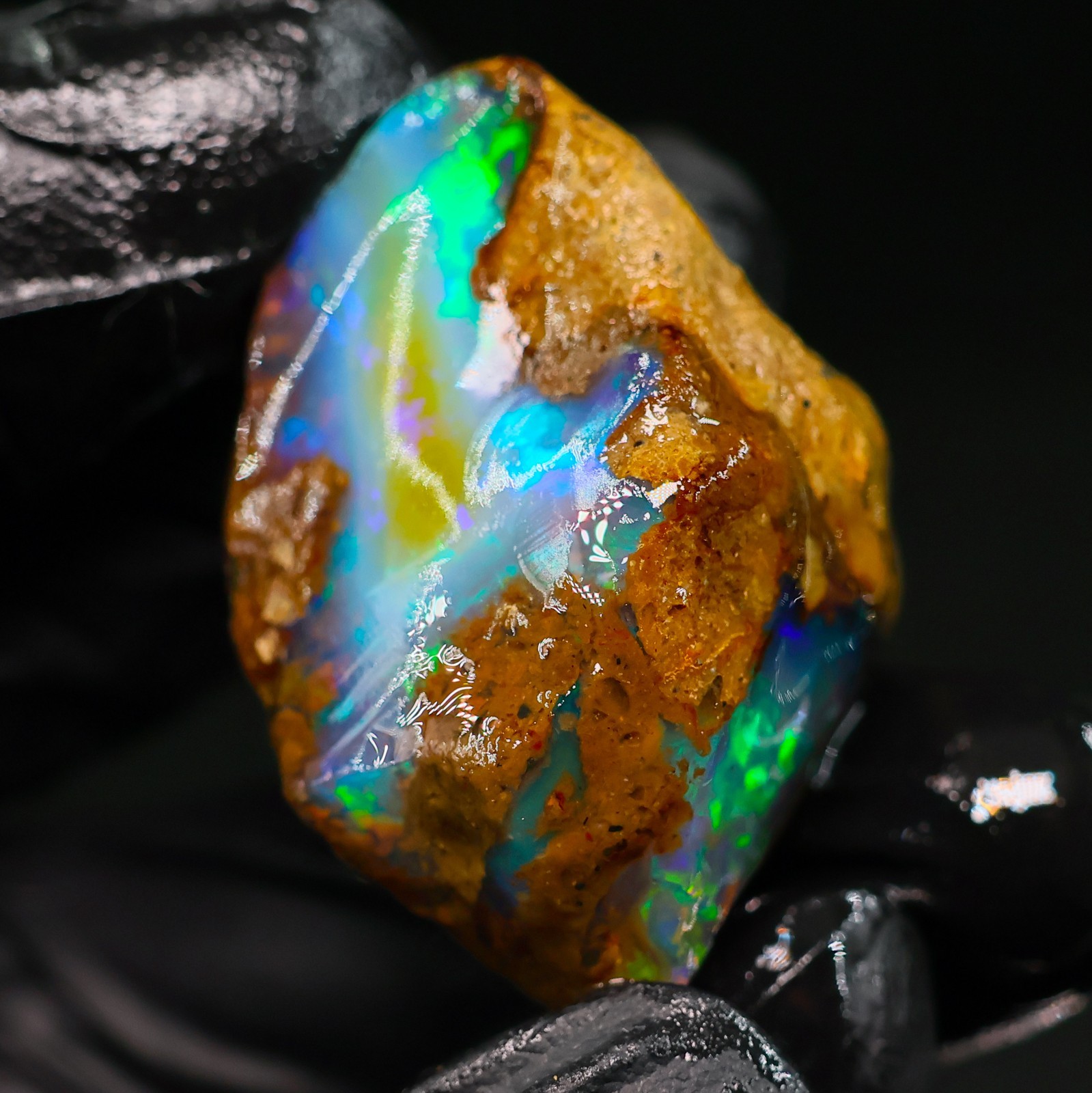 Natural Ethiopian Welo Opal Rough 73.45 Ct Gemstone – Bright Play of Color Fire