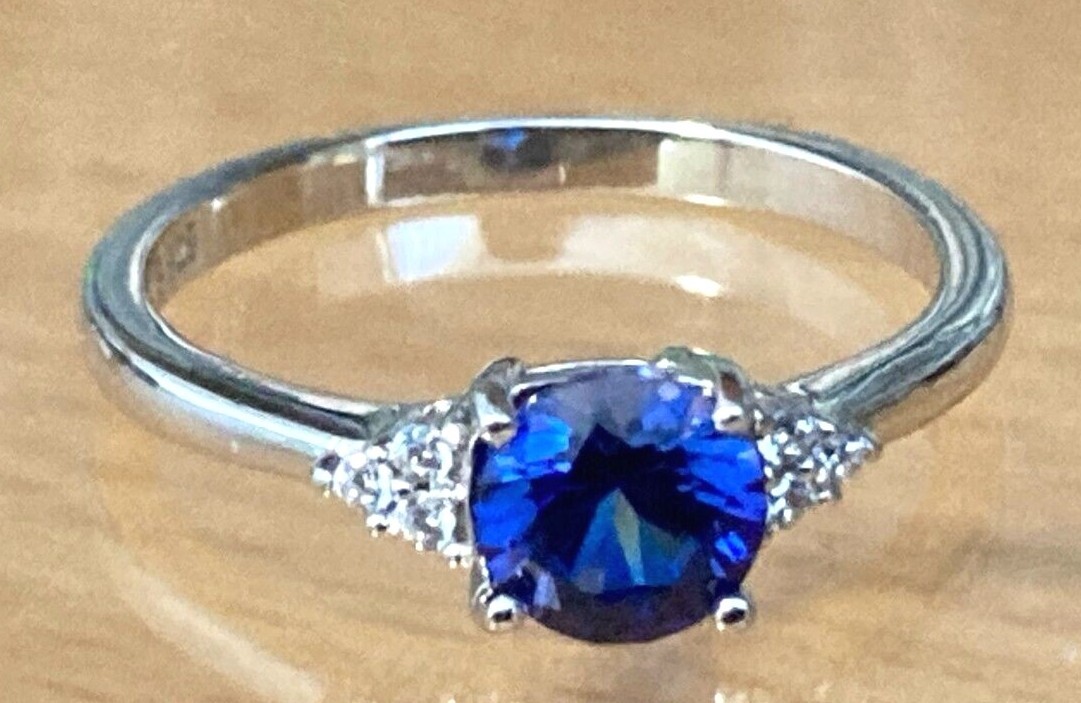 Sapphire & Ruby Rings Solid Silver 14k Gold or Rhodium Finish Sizes 6 to 10 US