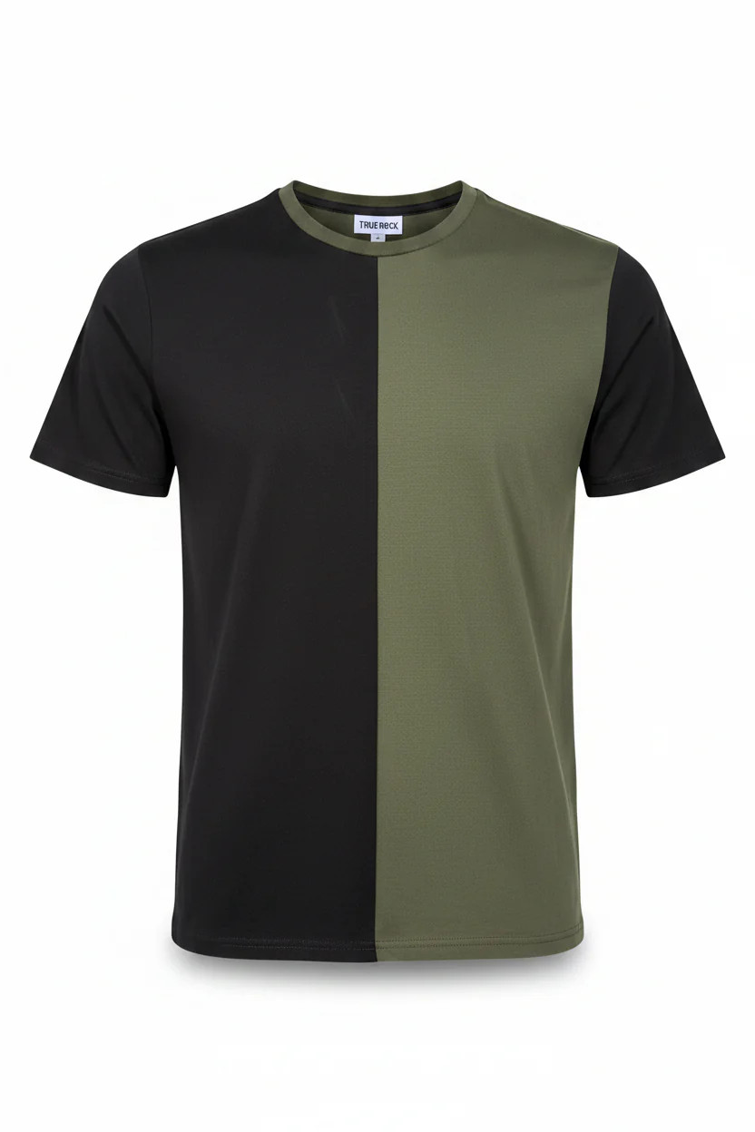 True Rock olive green & black colorblock set size medium