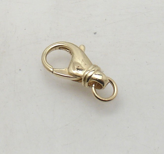 9mmX17mm Heavy Duty Large Lobster Claw Clasp w/ Jump Ring Real 10K Yellow Gold