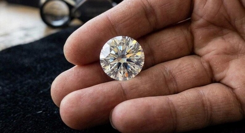 1 Ct D-E Color VVS1 Clarity Loose Lab Grown moissanite Diamond 6.50mm Gemstone