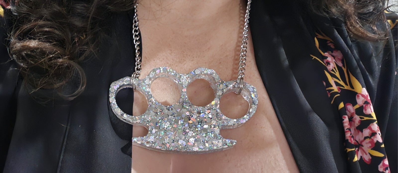 IGirl Necklace Punk Grunge Emo Scene Goth Y2K Style Brassknuckle