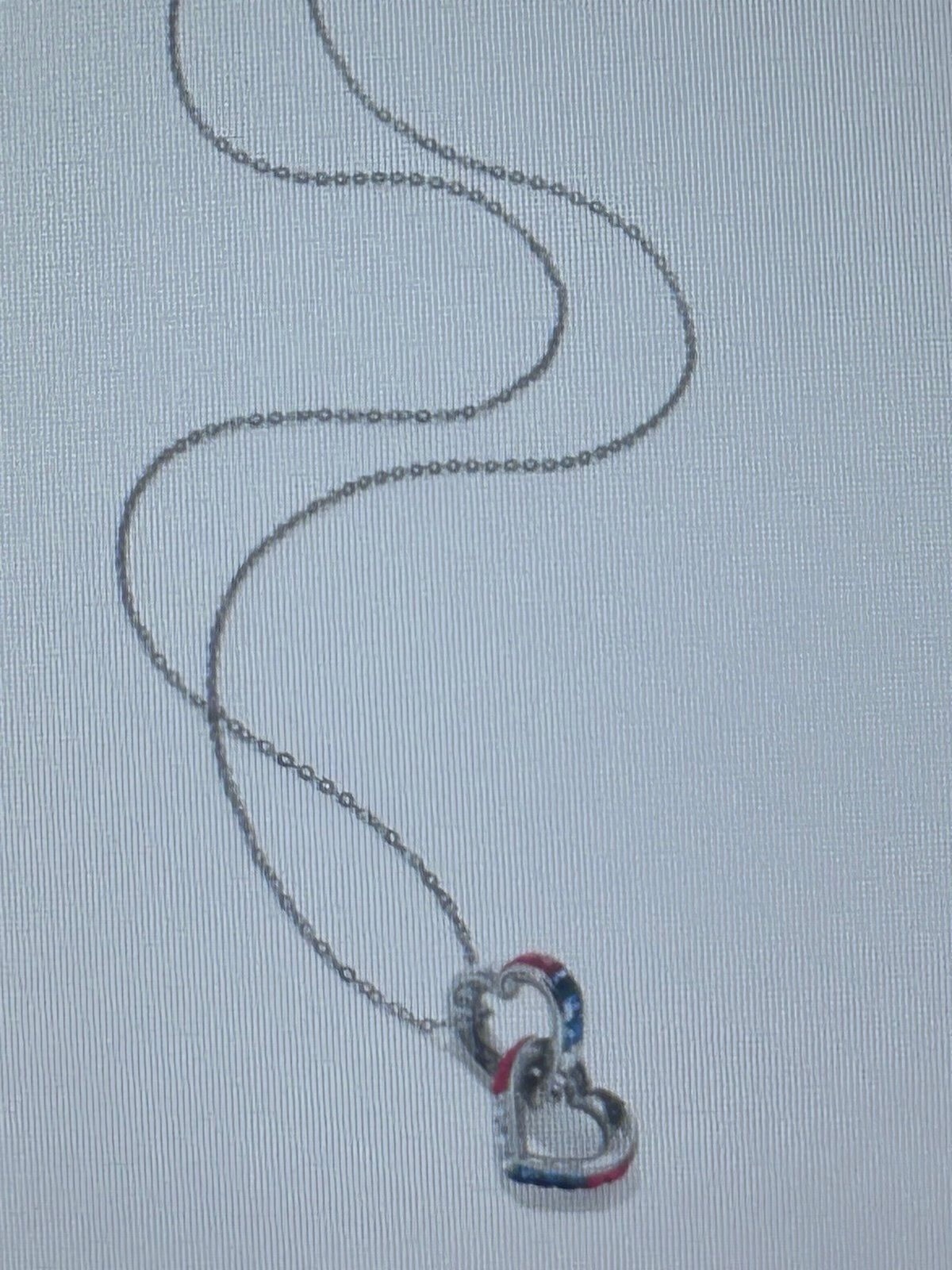 Brighton Spectrum Hearts Long Necklace Red White Blue JL7113 New With Tag $98