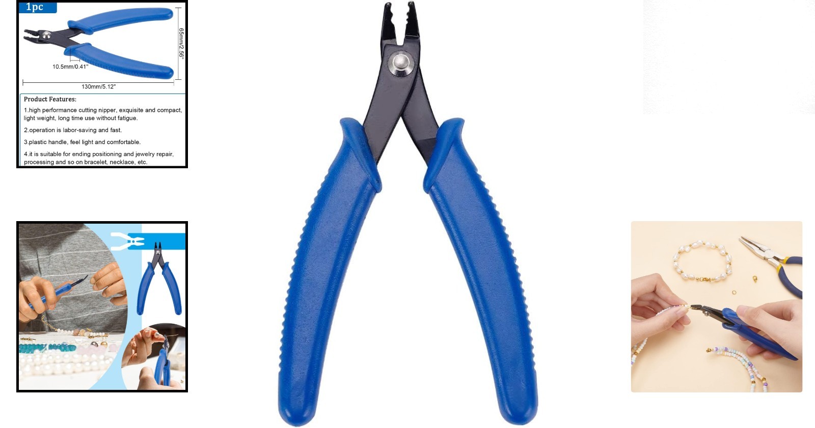 Deep Blue Alloy Steel Bead Crimping Pliers – Perfect for Jewelry Making