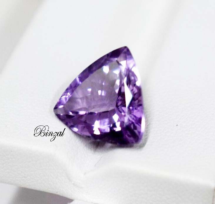 Natural 10-12 Ct Tsavorite Purple Garnet Certified Loose Gemstone Trillion Cut