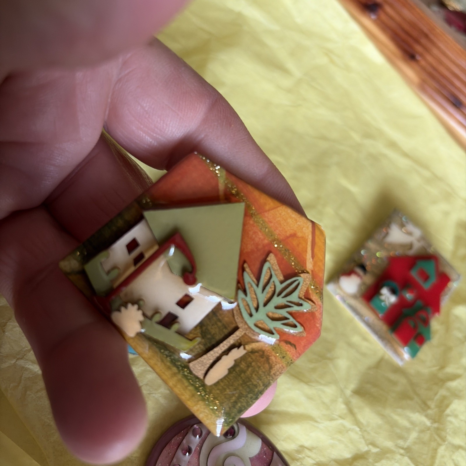 Vintage Lucinda Pin Lot-MCM Retro House-Easter Egg-Cat Pin-Christmas Snowman