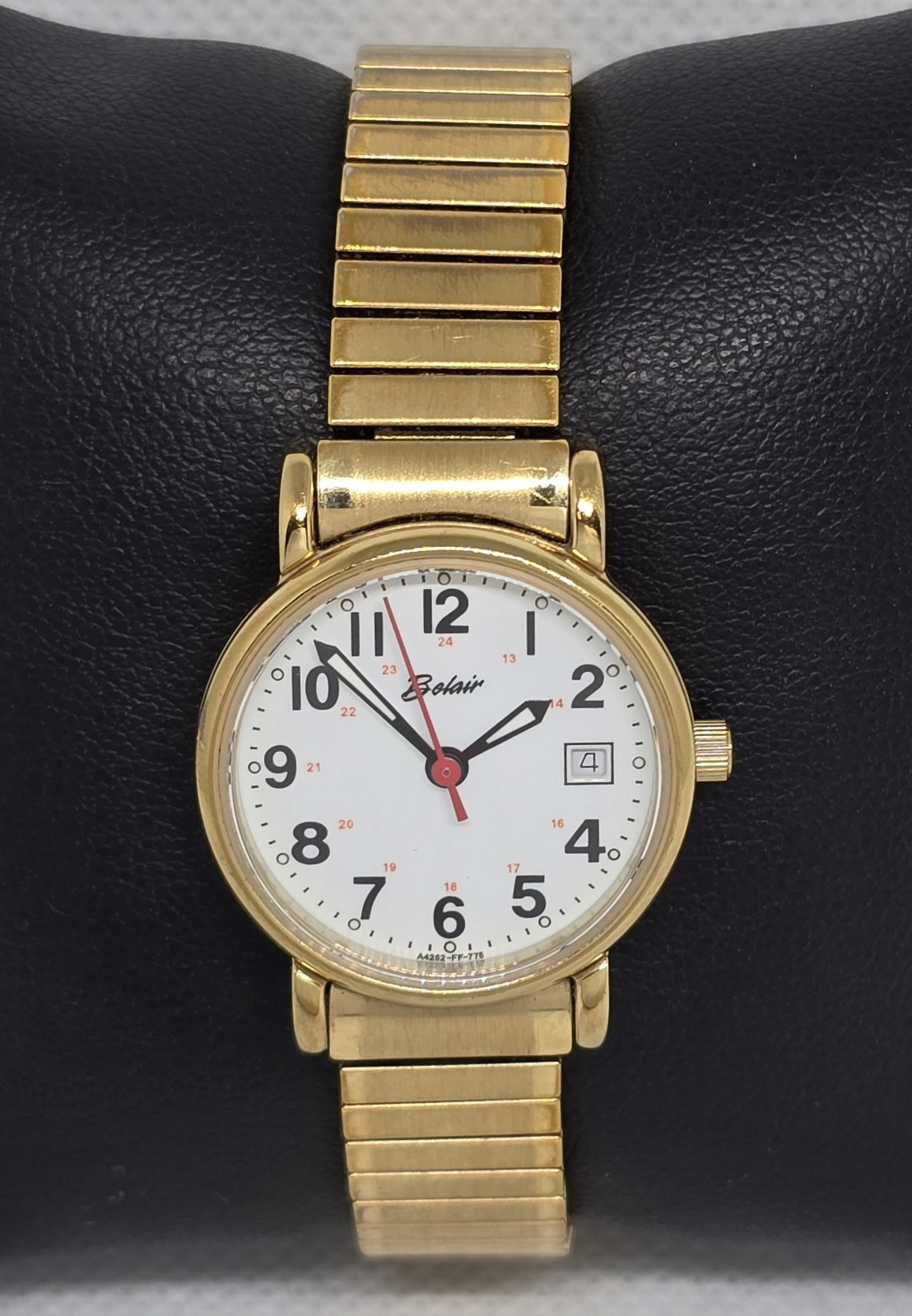Women’s Belair Classic Easy To Read Date Gold Tone Expansion Band Watch 13