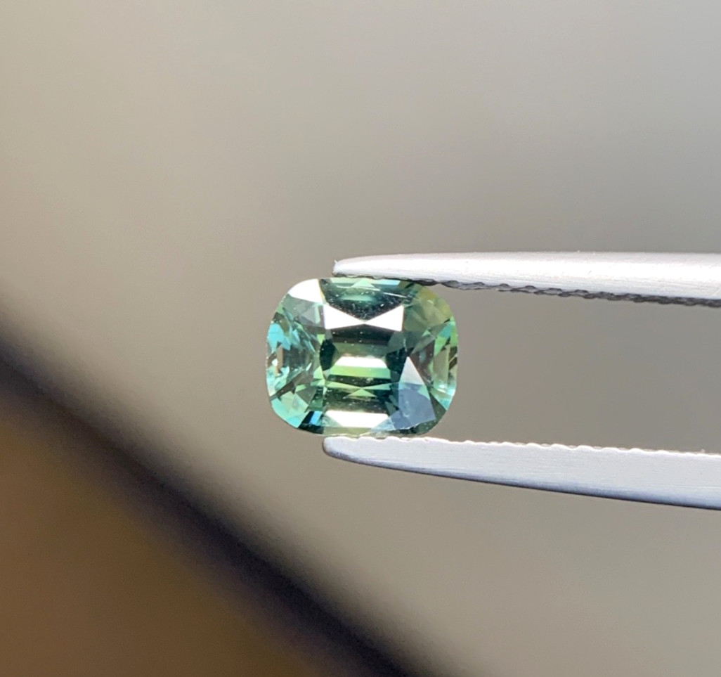 1.16ct Party Color Teal Sapphire CUS 7x6mm Blue Green Unheated 100% Genuine Nat