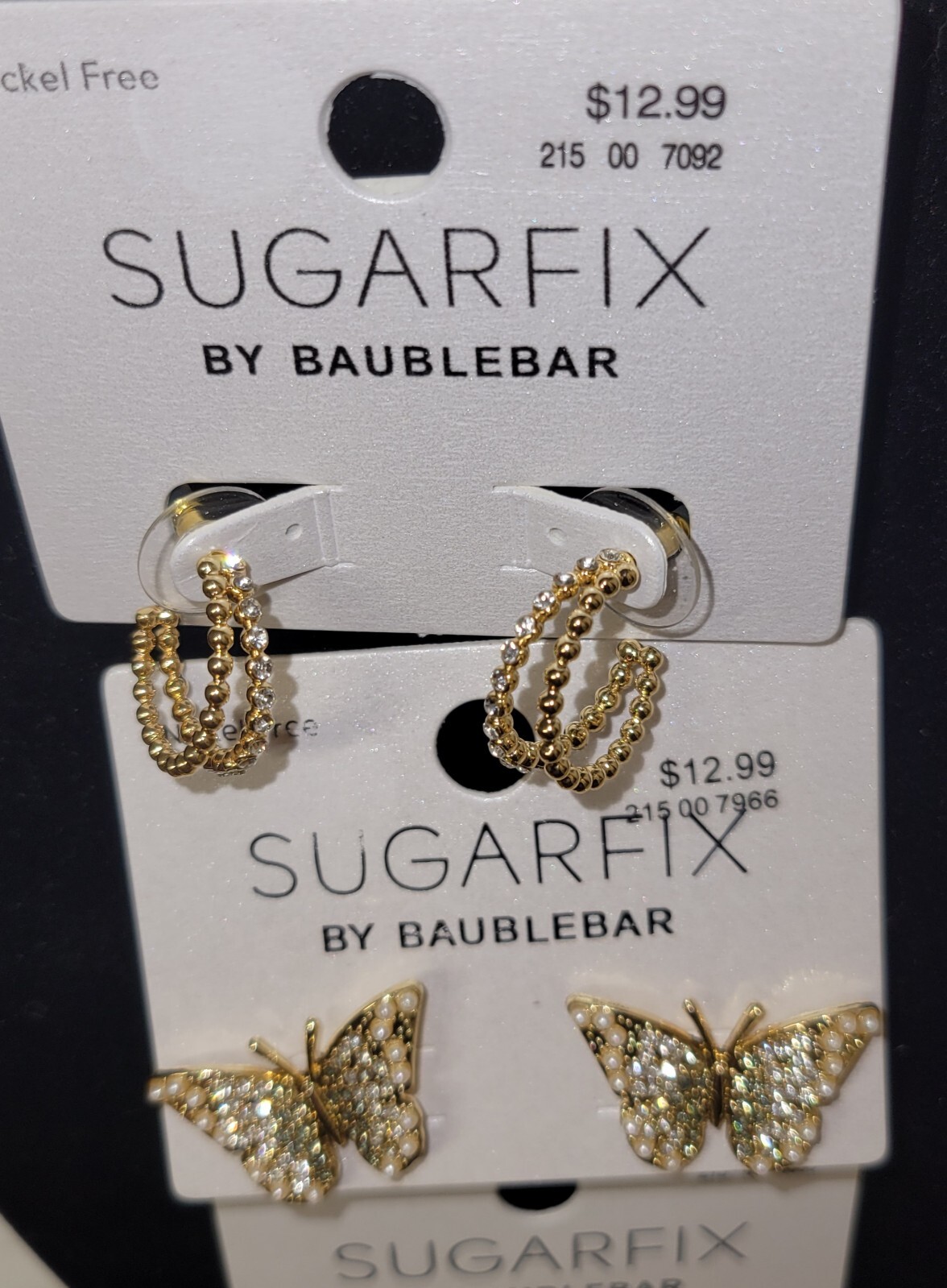 Lot Of 3 Sugar Fix By Baublebar Earrings- Pierced/Post Backing Nickel Free NEW
