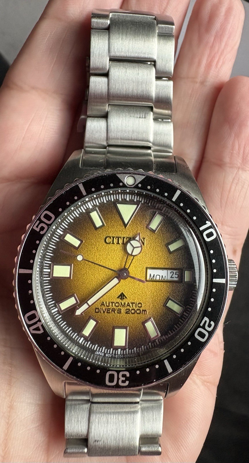 CITIZEN PROMASTER MARINE DIVER AUTOMATIC STAINLESS MENS WRISTWATCH W/BOX