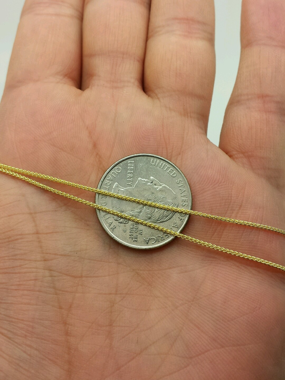 10k Solid Yellow Gold Adjustable Wheat Necklace Pendant Chain Up to 22″ 1.0mm