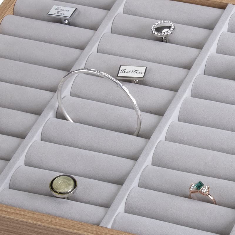 YUFONG Bracelet Holder Bangle Organizer Display Bracelets Tray 36 Grey
