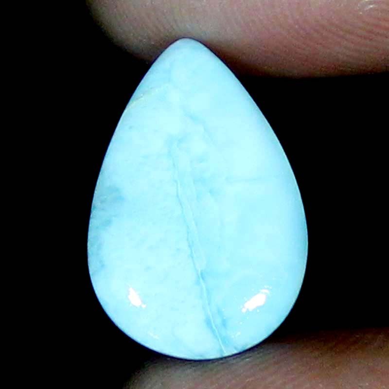 Larimar Gemstone 10.45CTS Natural Larimar Pear Cabochon 14x21x4mm Gemstone BC-67