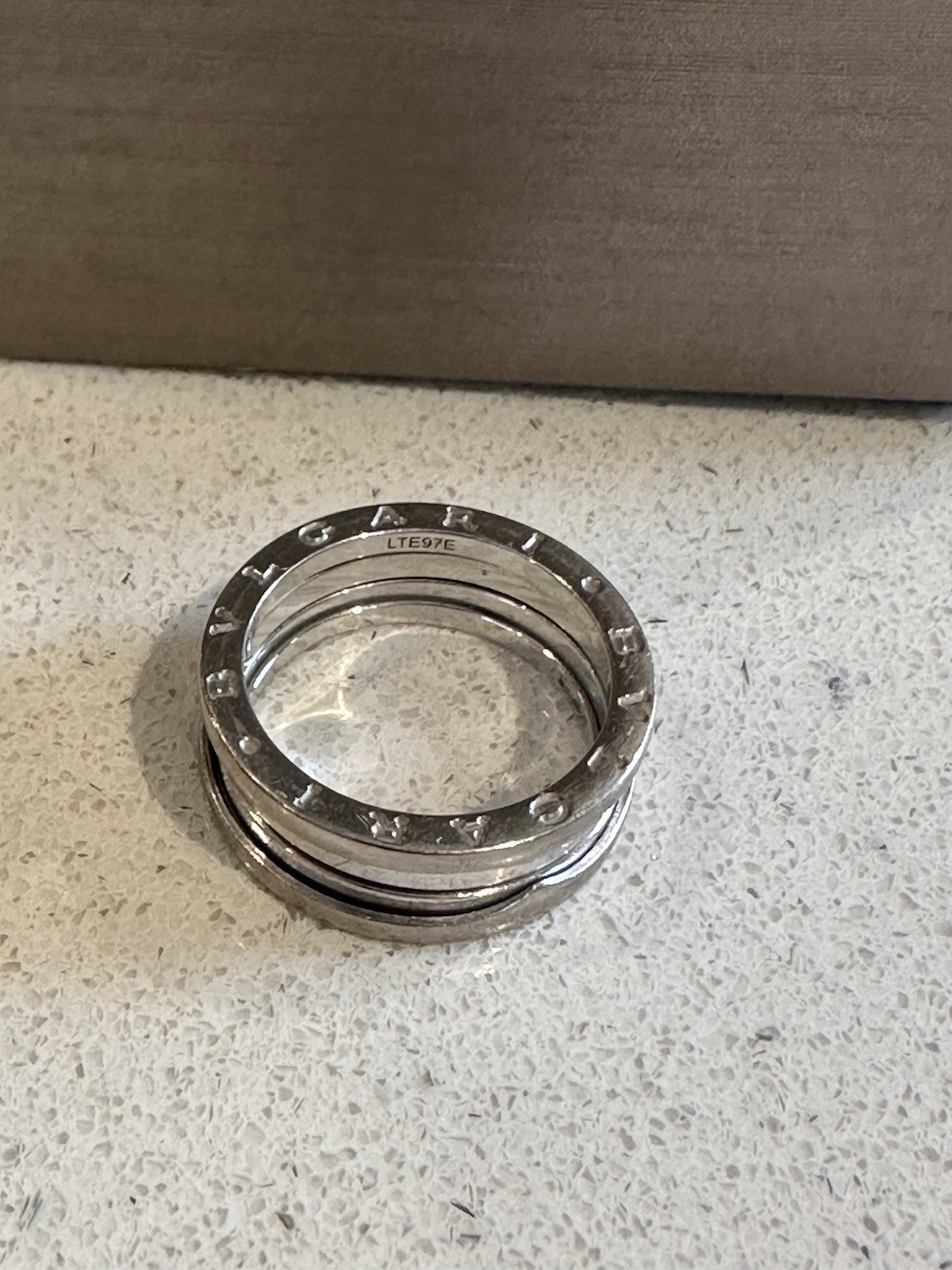Bulgaria B.zero1 Three-band ring 18kt white gold Size 62/T