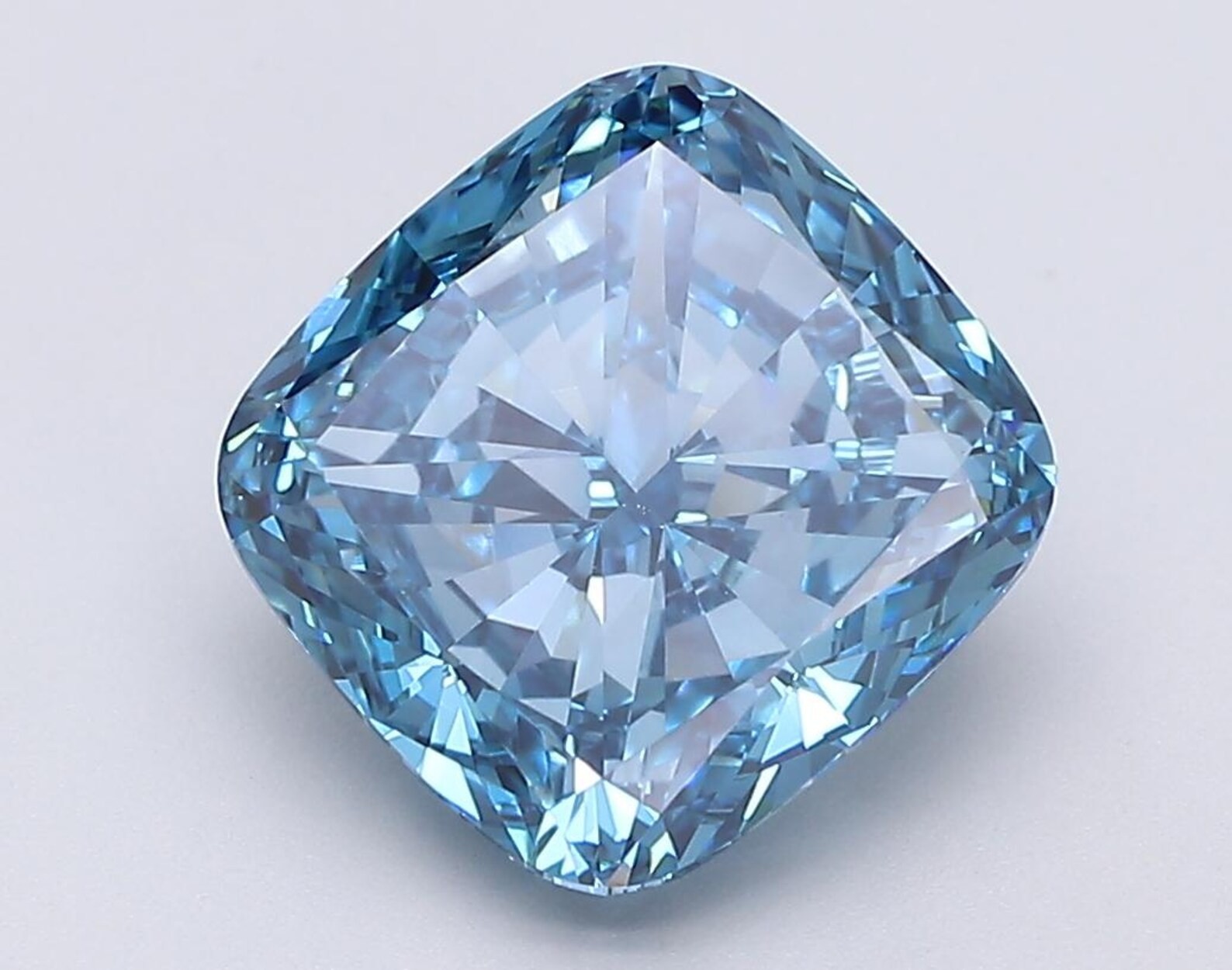 CERTIFIED 7.00 Ct Natural blue Diamond cushion LOOSE VVS/ 12.5 mm