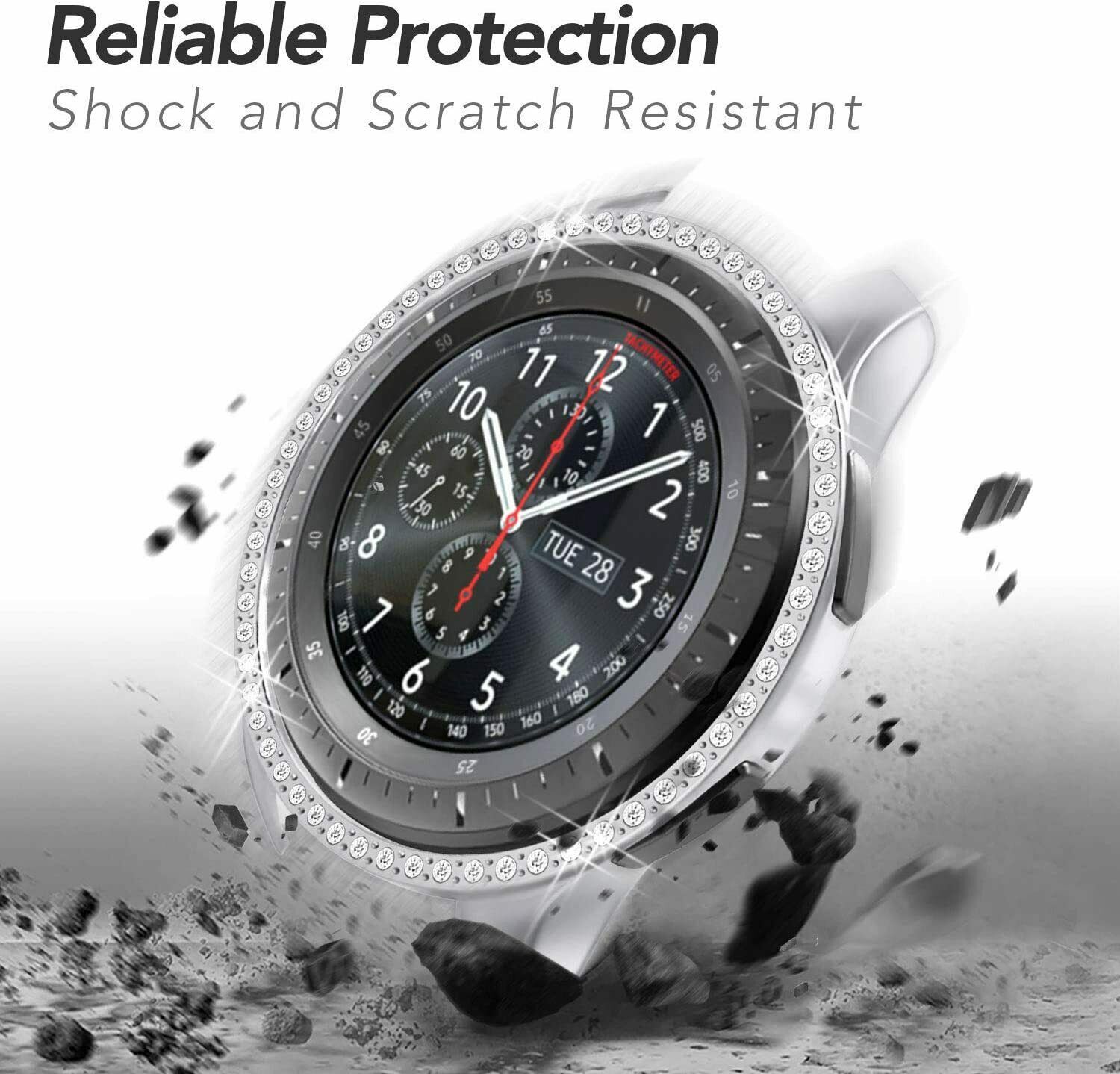 Bling Case For Samsung Galaxy Watch 3 45mm 41mm Diamond Protector Bumper Cover