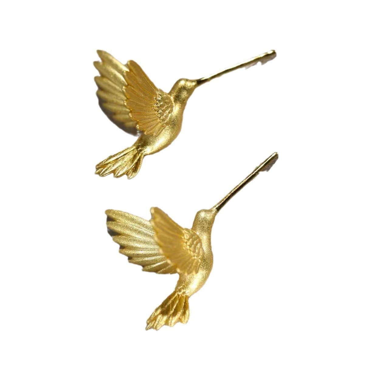 Elegant 14K Gold Plated Hummingbird Bird Stud Earrings Gift