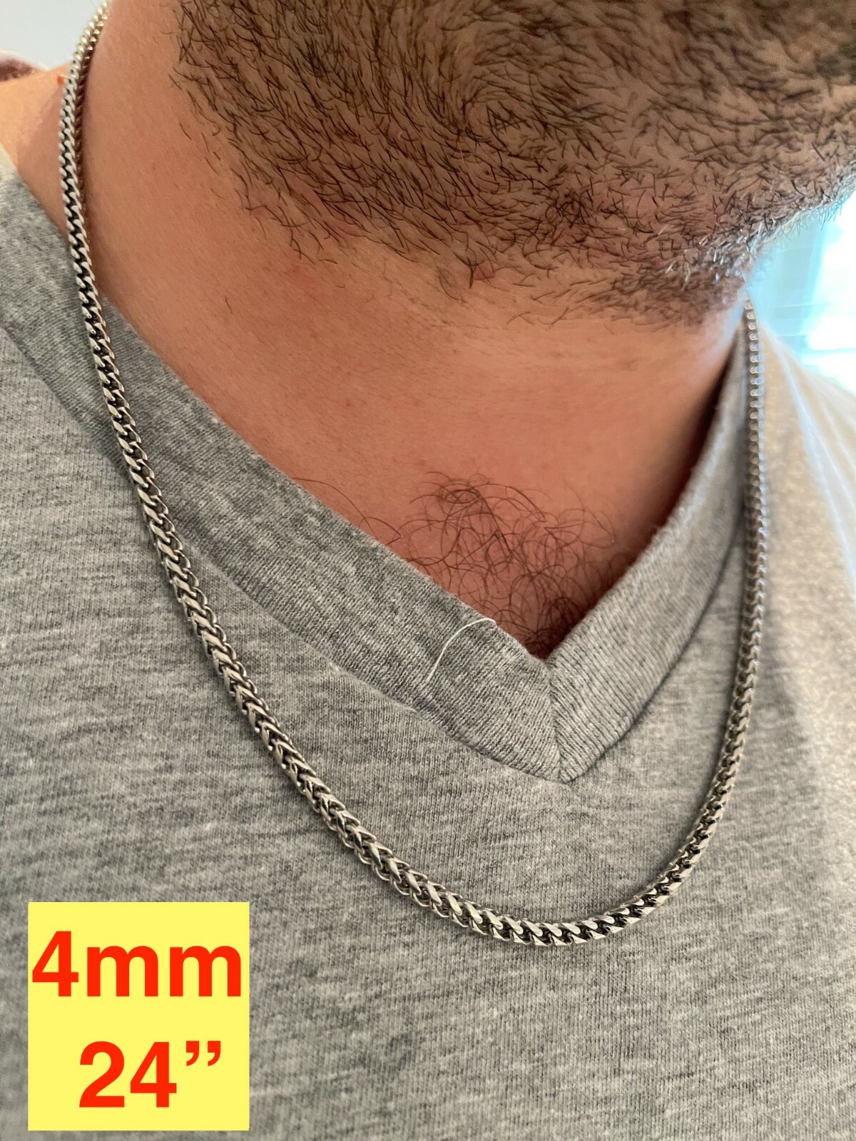 Men’s Franco Chain Stainless Steel Necklace BEST QUALITY! 18-30″ 3-8mm HEAVY!