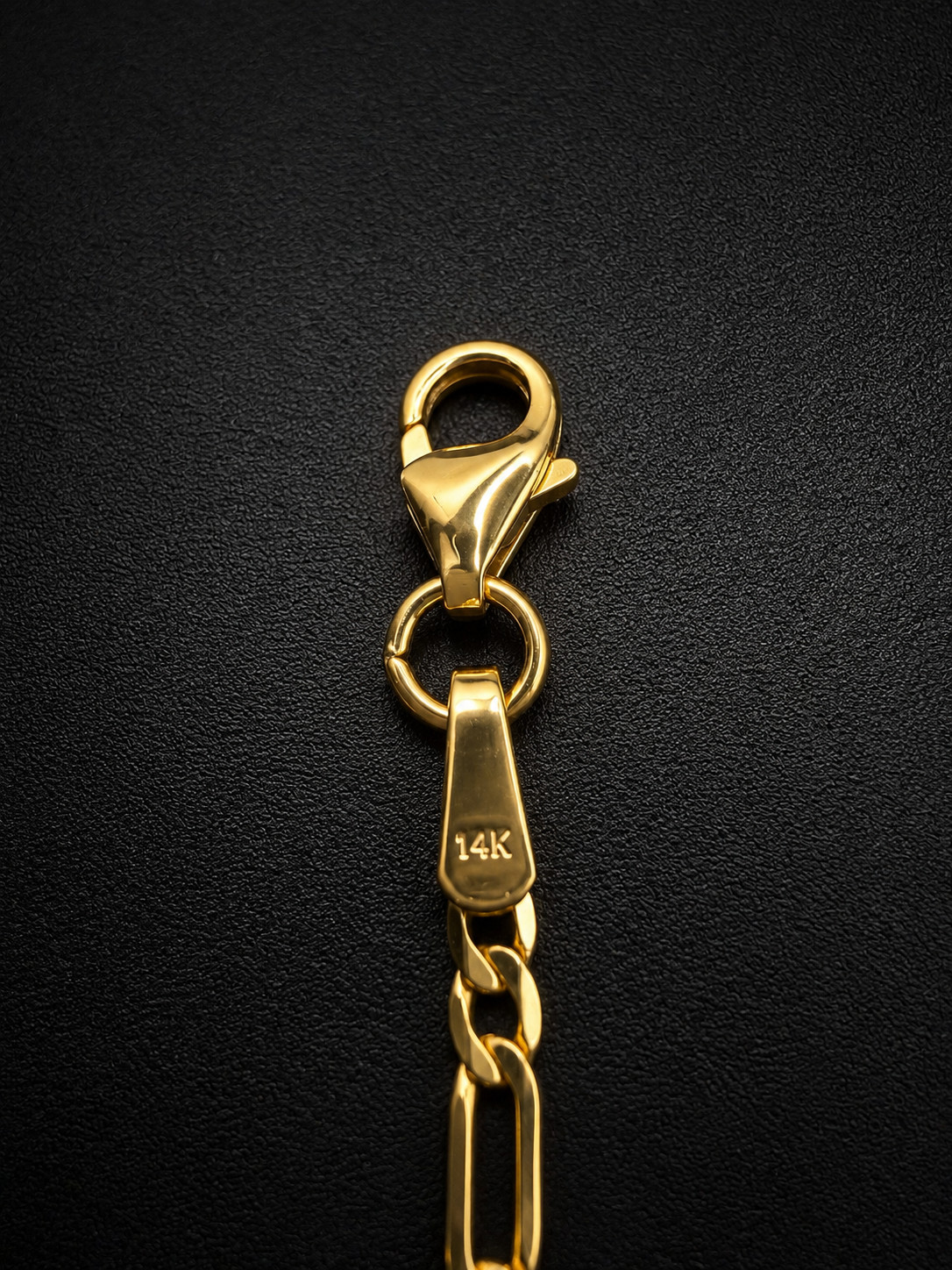 14K Solid Gold Diamond Cut Figaro Chain 2mm Necklace 18″ – 24″ Italian Gold
