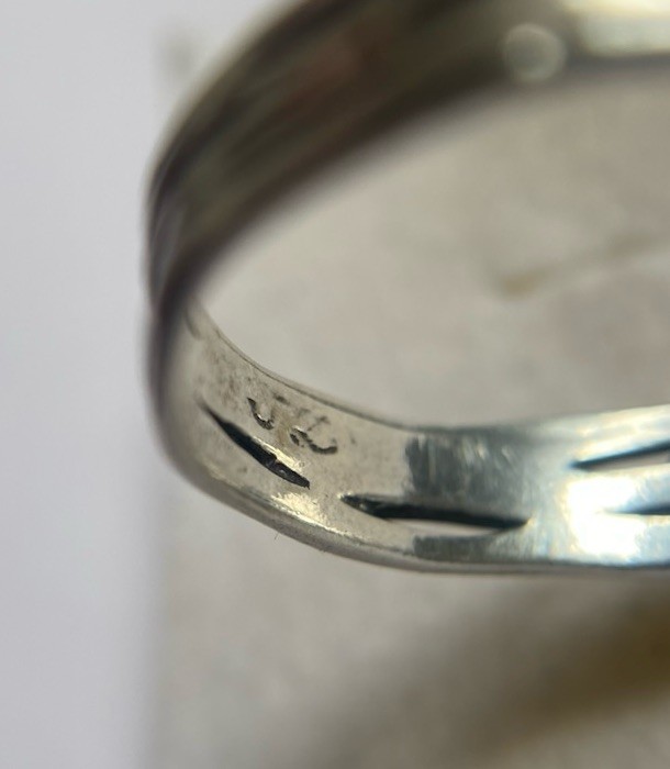 Sterling Silver, Square Bezel Set Lab Opal, Ring By PZ Creations
